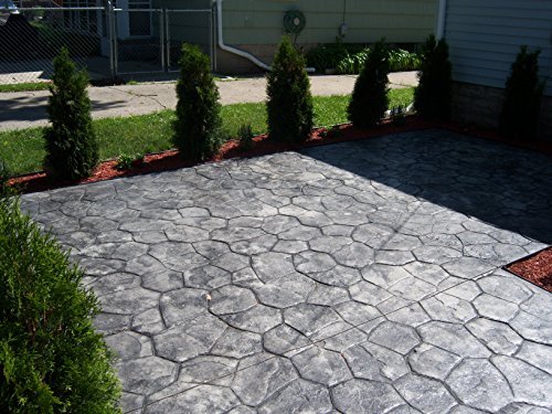 Walttools Concrete Stamp Set: Random Stone Pattern Mats