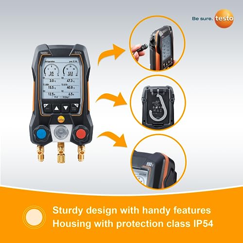 Testo 550s AC Manifold Gauge Set with Bluetooth