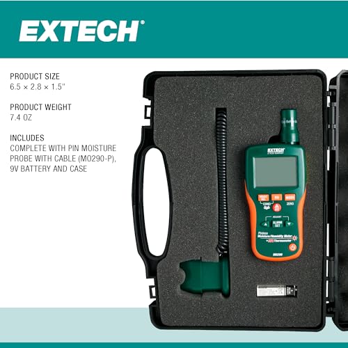 Extech MO290: Pinless Moisture Meter & IR Thermometer