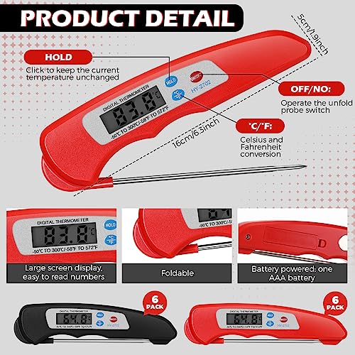 Xuhal 12 Pcs Digital Meat Thermometer BBQ Candy