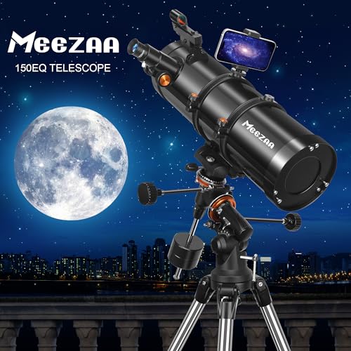 MEEZAA 150EQ Reflector Telescope Astronomy Bundle VIP
