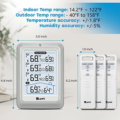 Wireless Indoor Outdoor Digital Thermometer with Hygrometer