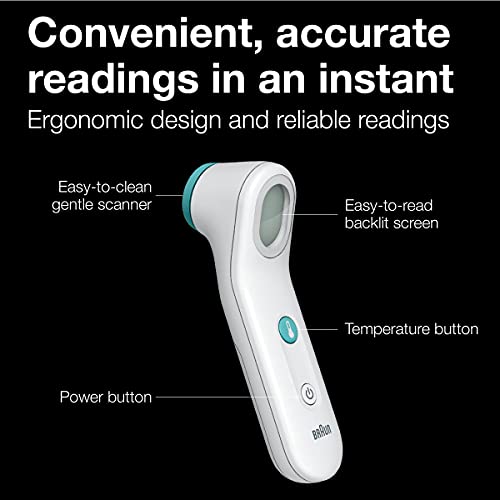 Braun Digital Forehead Thermometer - Professional Accuracy, Color-Coded Guidance