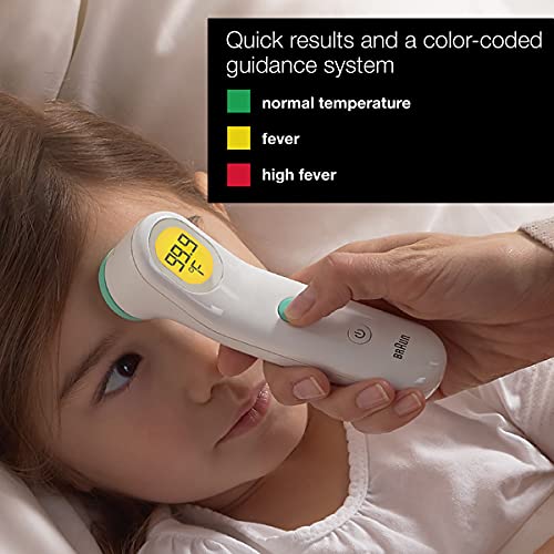 Braun Digital Forehead Thermometer - Professional Accuracy, Color-Coded Guidance