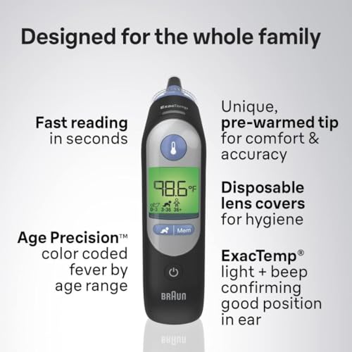Braun ThermoScan 7 Digital Ear Thermometer - Black