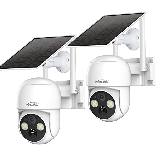 WOOLINK Solar Security Camera, 2PCS Outdoor Wireless VIP