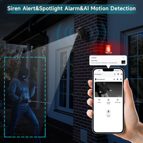 4 Pack Wireless Outdoor Security Cameras with AI Detection