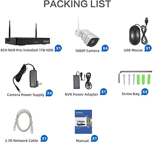 Wireless Security Camera System 1080P HD 8CH VIP Shopper