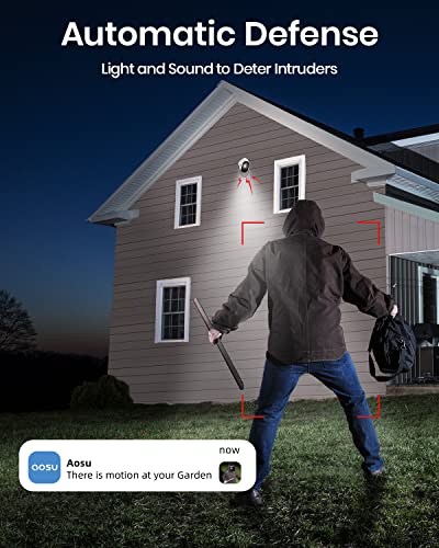 AOSU Wireless Outdoor Security Cameras, HD Night Vision