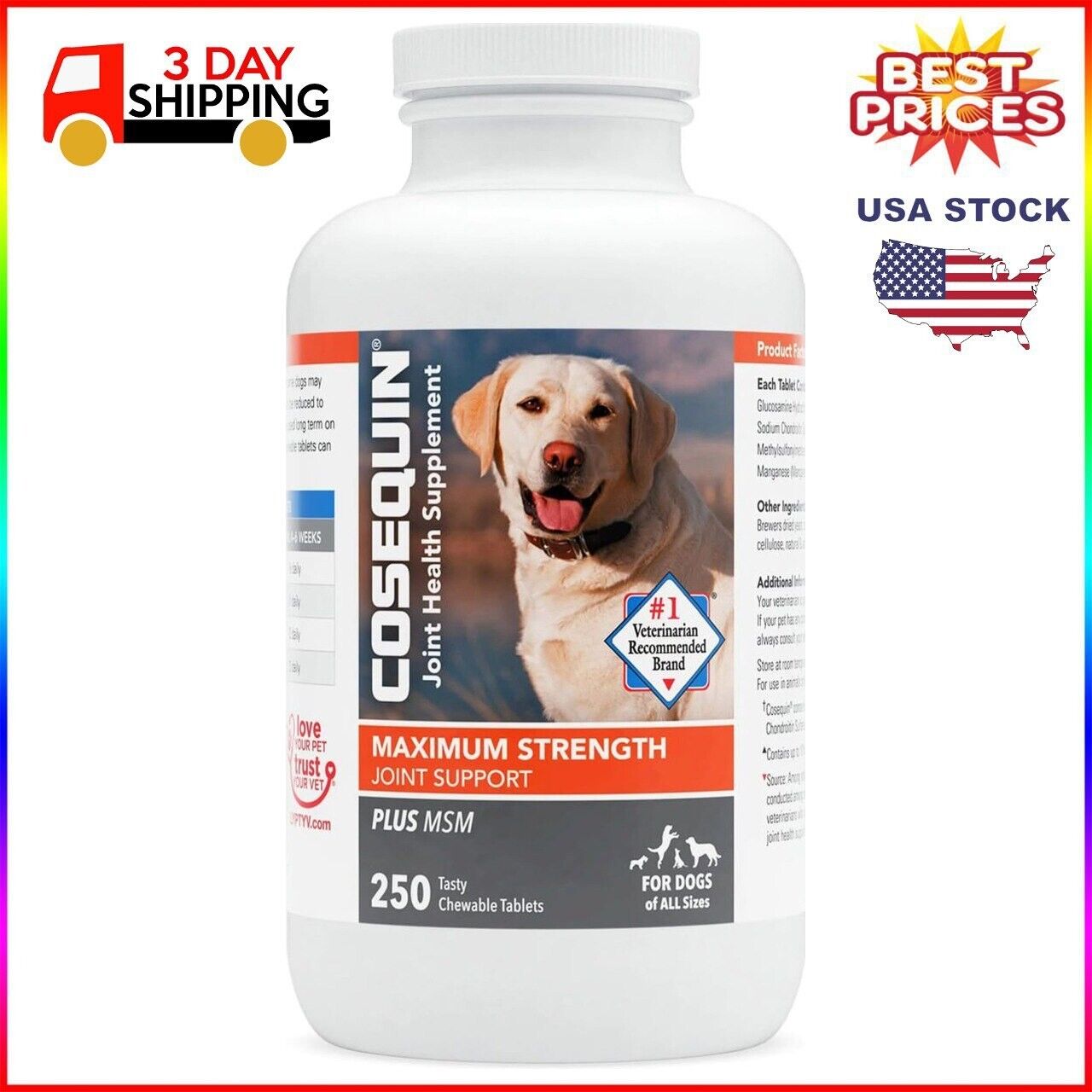 Nutramax Cosequin Joint Health Supplement - 250 Chewable Tablets