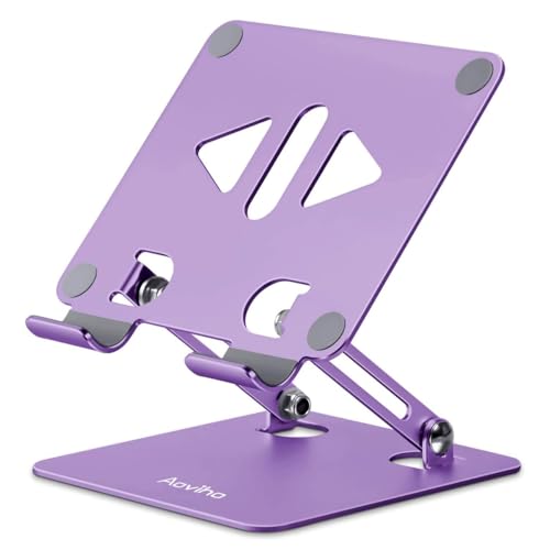 Aoviho Adjustable Tablet Stand Holder for Desk (Purple)