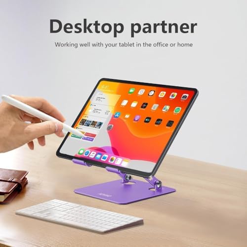 Aoviho Adjustable Tablet Stand Holder for Desk (Purple)
