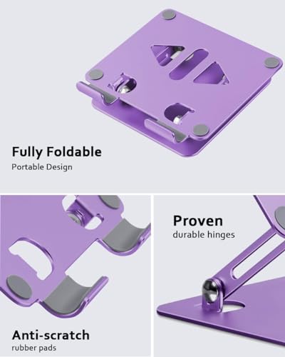Aoviho Adjustable Tablet Stand Holder for Desk (Purple)