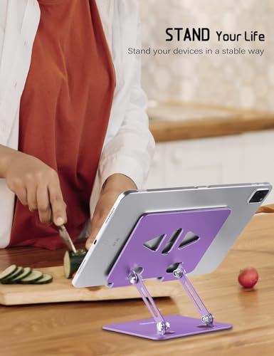 Aoviho Adjustable Tablet Stand Holder for Desk (Purple)