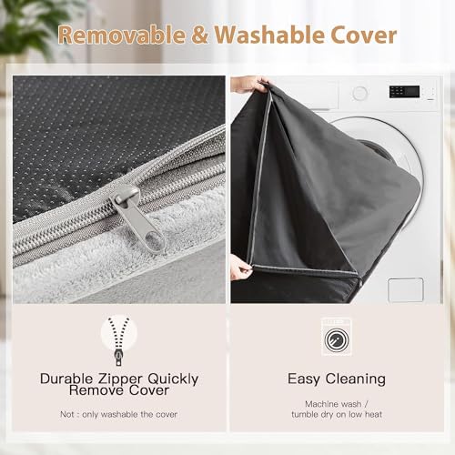 Giant Orthopedic Dog Bed with Washable Cover & Anti-Slip