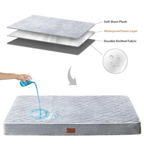 Giant Orthopedic Dog Bed with Washable Cover & Anti-Slip