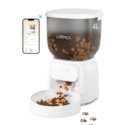 LAMPICK VIP Smart Pet Feeder - WiFi Controlled, 10 Meals/day