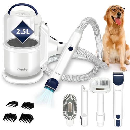 Yinole P50 Dog Grooming Vacuum with Clippers & Deshedding