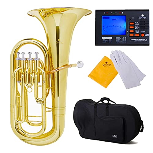 Mendini MEP-L Gold Euphonium with Stainless Steel Pistons