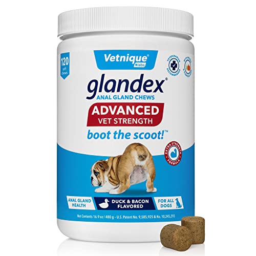 VIP Dog Glandex Treats with Digestive Benefits, Advanced Strength
