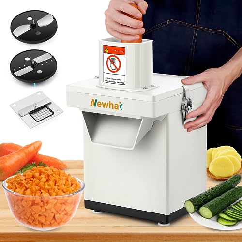 3-in-1 Commercial Vegetable Dicer Electric Slicer-Shredder Chopper