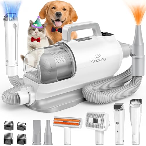 Yunaking 3-in-1 Dog Grooming Bundle with Pet Hair Vacuum