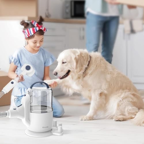 Yinole P50 Dog Grooming Vacuum with Clippers & Deshedding