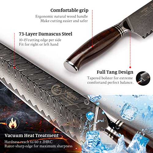 YARENH 5-Piece Damascus Stainless Steel Knife Set VIP