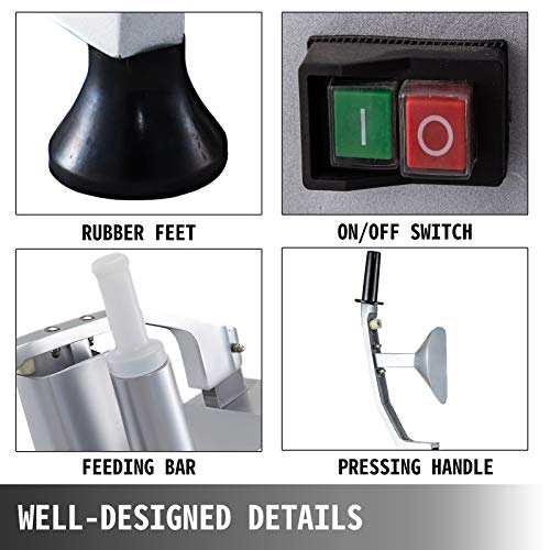 VBENLEM Commercial Food Processor with 6 Blades