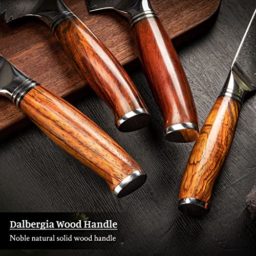 YARENH 5-Piece Damascus Stainless Steel Knife Set VIP