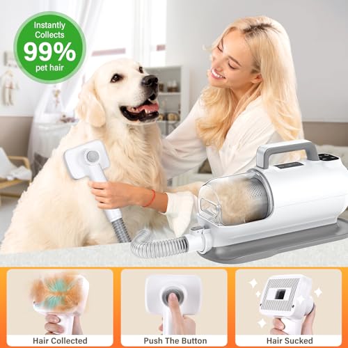 Yunaking 3-in-1 Dog Grooming Bundle with Pet Hair Vacuum