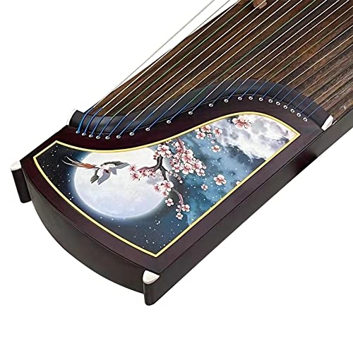 Black Sandalwood Veneer Guzheng with Lunar Wings