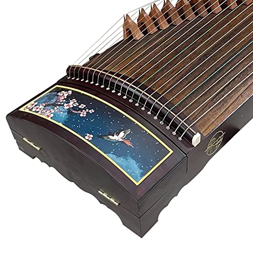 Black Sandalwood Veneer Guzheng with Lunar Wings