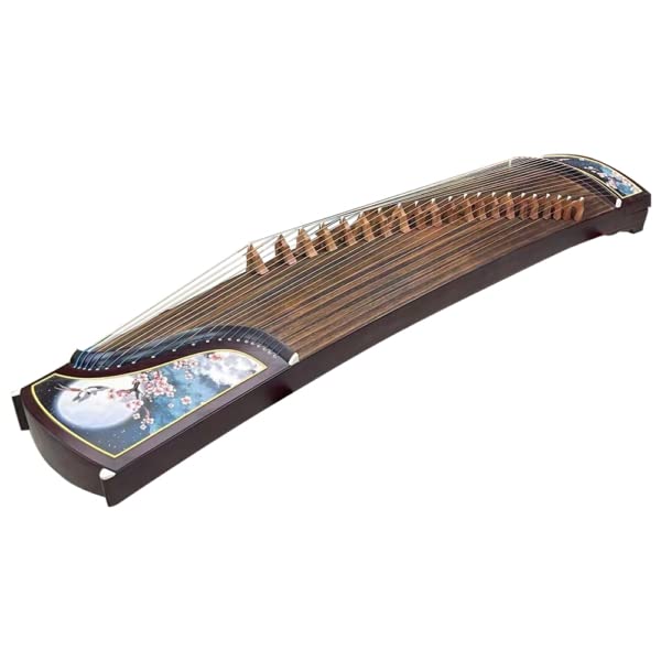 Black Sandalwood Veneer Guzheng with Lunar Wings