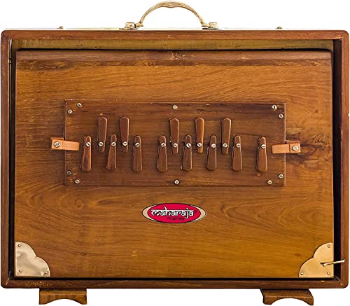 Premium Maharaja Teak Wood Brass Shruti Box 16x12x3