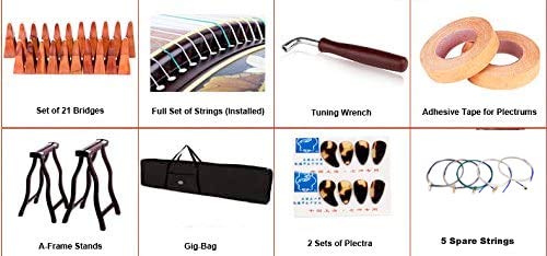 Paulownia Travel Guzheng - Rosewood - Tutorial book included