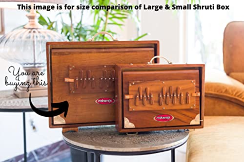 Premium Maharaja Teak Wood Brass Shruti Box 16x12x3