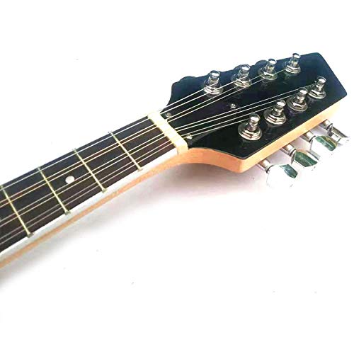 Black Batking 8 String Acoustic Electric Mandocaster