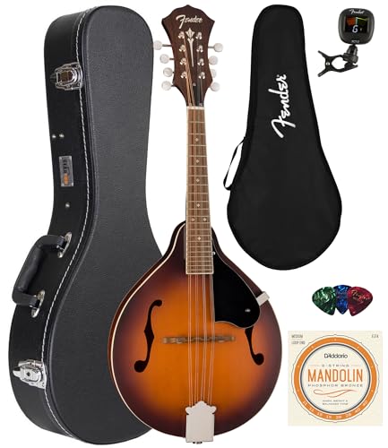 Fender Paramount PM-180E Mandolin Bundle - Aged Cognac