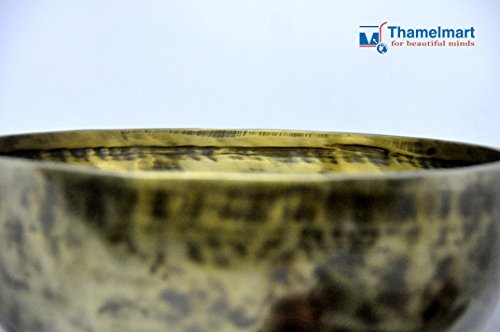 Tibetan Singing Bowl with Tiger Eye Finish - 10-Inch