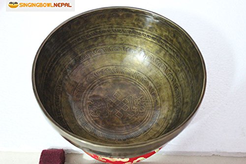Handcrafted 7.5" Singing Bowl Set, Cushions, Mallet, Nepal