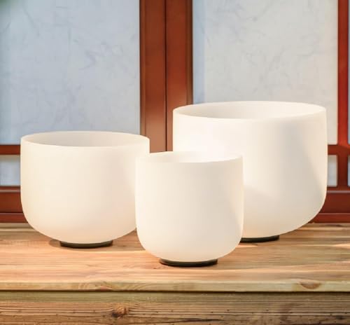 Hye-eun 3-Piece Crystal Singing Bowls Set with Accessories