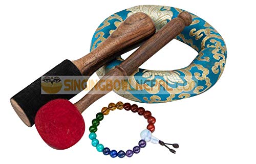 10" Buddha Carved Singing Bowl for Meditation Therapy