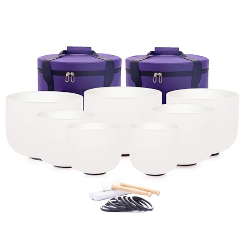 Hye-eun Crystal Singing Bowls Set for Yoga Meditation