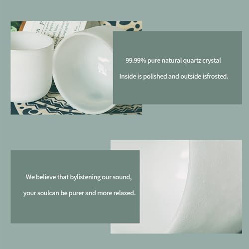 Hye-eun Crystal Singing Bowls Set for Yoga Meditation