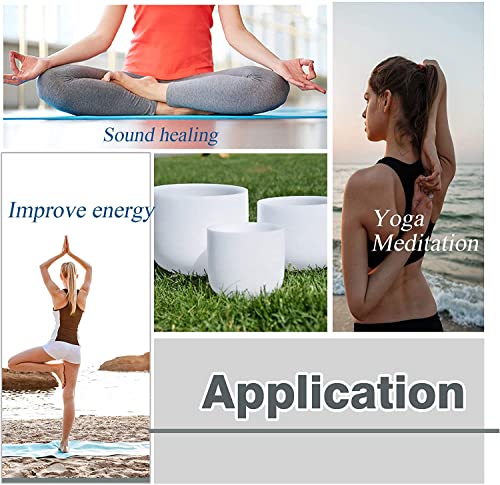 Set of 3 Forested Quartz Crystal Singing Bowls