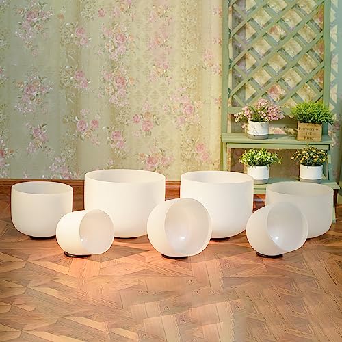 Hye-eun Crystal Singing Bowls Set for Yoga Meditation