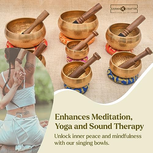 7 Planet Tibetan Singing Bowl Set for Meditation & Yoga