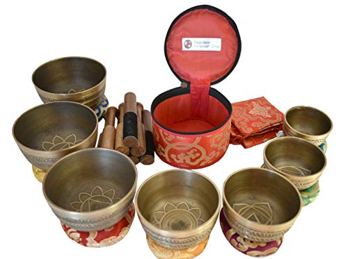 NHZ Chakra Healing Singing Bowl Set for Meditation