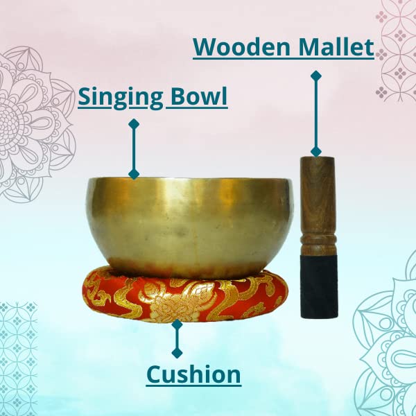 Handmade Tibetan Healing Singing Bowl for Meditation, Yoga